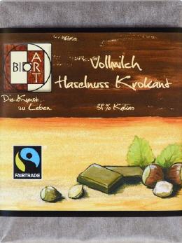 BioArt Schoko Vollmilch Haselnusskrokant